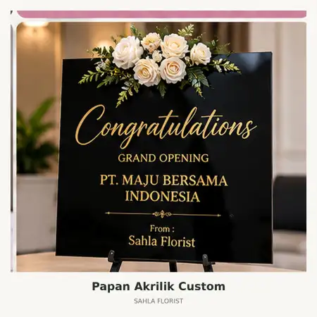 Papan Bunga Akrilik Matraman